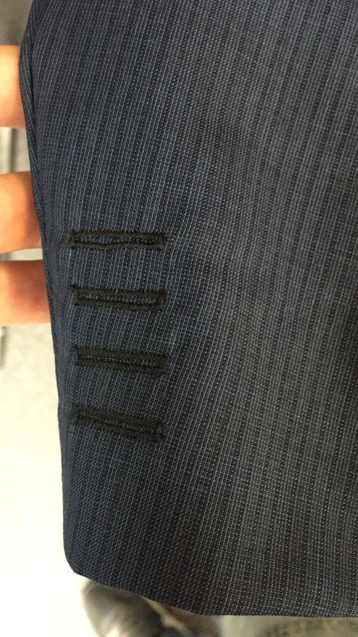 Raccourcir des manches de veste avec boutonniére